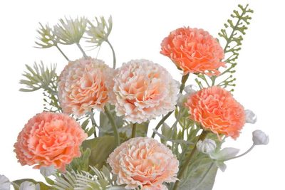 Trs mini karafiátů 29 cm - oranžová/meruňková – fotka 1