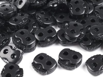 Brzdičky s dvěma dírkami 20x20 mm velké 10 ks{% if variant.name %} – 332 černá{% endif %}