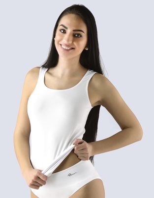 Dámské tílko prodloužené širší ramínka Bamboo Soft{% if variant.name %} – bílá - M/L{% endif %}