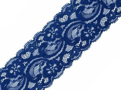 Elastická krajka / vsadka šíře 55 mm METRÁŽ{% if variant.name %} – 4 modrá{% endif %}