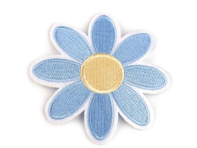 Velká nažehlovačka květ 8 cm{% if variant.name %} – 7 modrá pomněnková{% endif %}