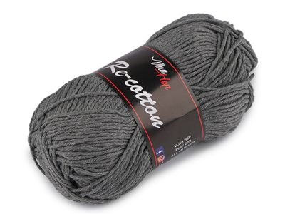 Bavlněná pletací příze Re-Cotton 50 g{% if variant.name %} – 10 (81027) šedá{% endif %}