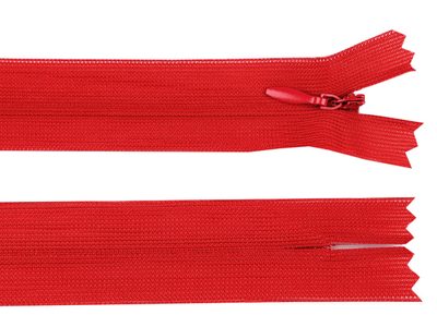 Spirálový zip skrytý šíře 3 mm délka 65 cm dederon{% if variant.name %} – 148 červená{% endif %}
