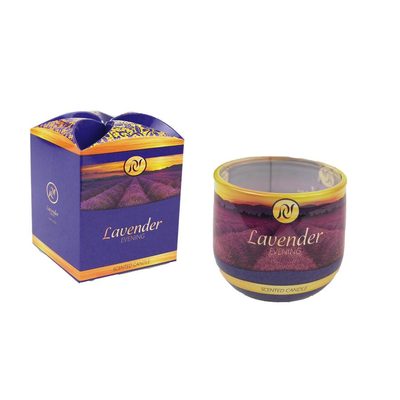 Svíčka vonná ve skle LAVENDER EVENING, 100g MSC-EX103 – fotka 1