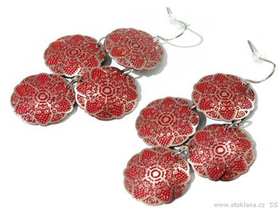 Náušnice kovové SÁRA 4 KRUHY ornamenty (1 pár){% if product.brand.name %} – Stoklasa{% endif %}