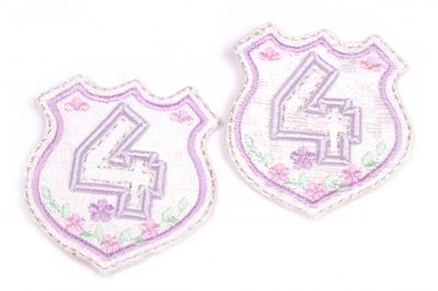 Nažehlovačka odznak 6,5x6cm světle fialová{% if product.brand.name %} – Galanterka{% endif %}