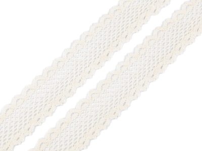 Krajka / vsadka paličkovaná šíře 34 mm METRÁŽ{% if variant.name %} – 6 režná světlá{% endif %}