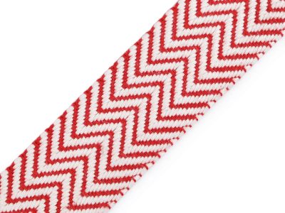 Bavlněný oboustranný popruh šíře 38 mm METRÁŽ{% if variant.name %} – 3 režná světlá červená{% endif %}