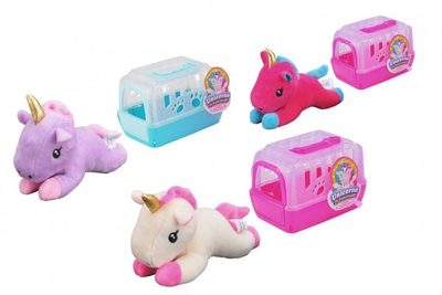 Jednorožec 13cm v přepravním boxu plast/plyš 9x15cm 3 barvy{% if product.brand.name %} – Wiky{% endif %}