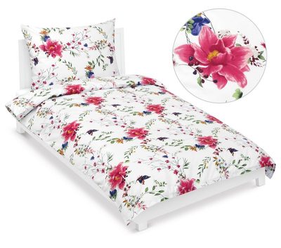 Bavlněné povlečení Bílá,Růžová 90/216{% if product.brand.name %} – Bellatex{% endif %}