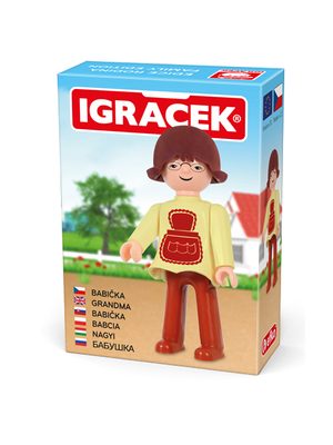IGRÁČEK Babička figurka 7,5cm rodina v krabičce STAVEBNICE – fotka 2