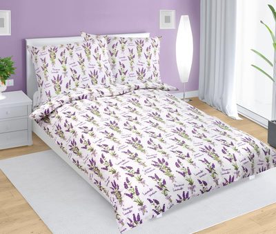 Bavlněné ložní povlečení Levandule 140×200, 70×90 cm{% if product.brand.name %} – Bellatex{% endif %}