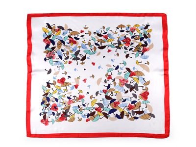 Saténový šátek deštníky 70x70 cm{% if product.brand.name %} – Stoklasa{% endif %}