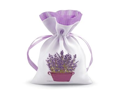 Dárkový pytlík s potiskem levandule 10x13 cm{% if variant.name %} – 5 bílá - levandule{% endif %}
