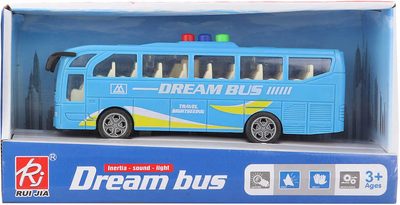 Autobus Dream Bus 17cm na baterie Světlo Zvuk 2 barvy v krabici – fotka 1