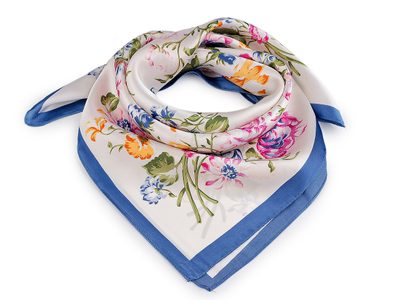 Saténový šátek 65x65 cm{% if variant.name %} – 3 modrá{% endif %}