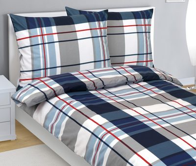 Bavlněné povlečení Modrá,Šedá 90/573{% if variant.name %} – 140x220 cm, 70x90 cm{% endif %}