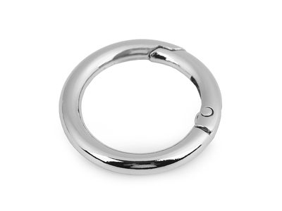 Karabina kulatá na kabelky / kroužek na klíče Ø25 mm{% if variant.name %} – 1 nikl{% endif %}