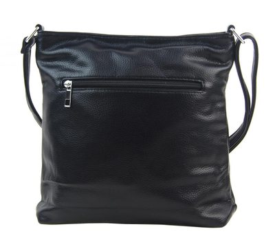 Kožená malá dámská crossbody kabelka tmavě modrá-hnědá