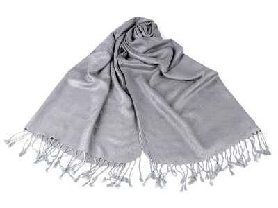 Šála typu pashmina s třásněmi 65x170 cm{% if variant.name %} – 4 šedá{% endif %}