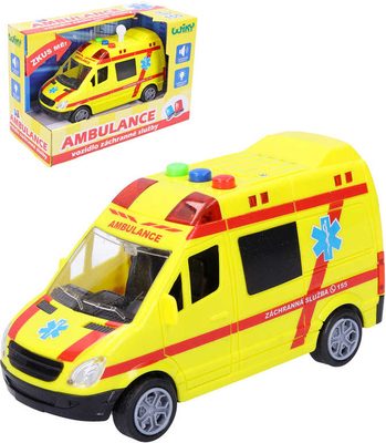 Auto sanitka 14,5cm žlutá ambulance na baterie Světlo Zvuk plast{% if product.brand.name %} – Toys{% endif %}