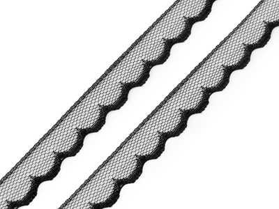 Silonová krajka šíře 14 mm METRÁŽ{% if variant.name %} – 2 černá{% endif %}