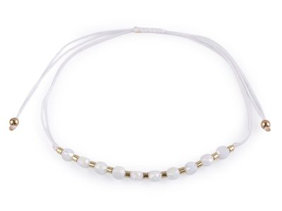 Náramek shamballa broušené korálky s AB efektem{% if variant.name %} – 4 bílá AB{% endif %}