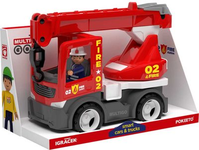 EFKO IGRÁČEK MultiGO Fire jeřáb set auto hasičské s figurkou – fotka 1