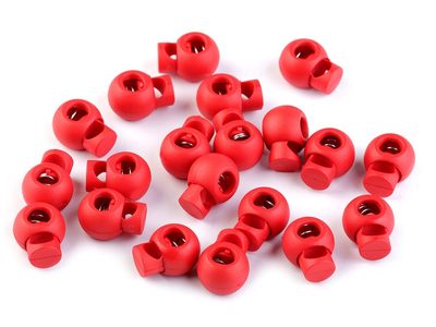 Brzdičky kulaté 15x19 mm 10ks{% if variant.name %} – 3 červená rumělka{% endif %}