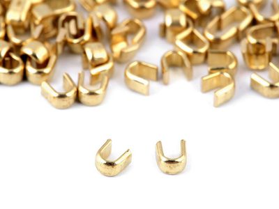 Koncovka na zip 3; 5; 8; 10 mm horní 10 gramů v sáčku{% if variant.name %} – 4 (5 mm) zlatá{% endif %}