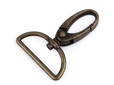 Kovová karabina s obrtlíkem průvlek 32 mm{% if variant.name %} – 3 staromosaz{% endif %}