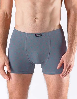 GINA pánské boxerky s kratší nohavičkou, kratší nohavička, šité, s potiskem 73127P{% if variant.name %} – šedá šalvěj - 54/56{% endif %}