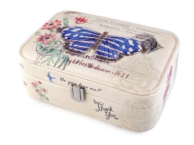 Šperkovnice motýl 7x14x22 cm{% if variant.name %} – 4 modrá safírová{% endif %}