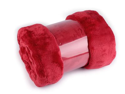 Deka bubble fleece 150x200 cm - 7 červená