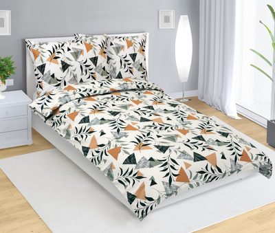 Povlečení krepové Krémová,Oranžová,Šedá 80/207{% if variant.name %} – 140x220, 70x90 cm{% endif %}