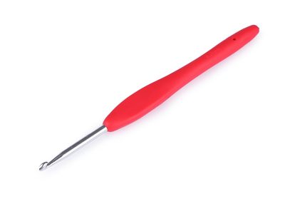 Háček na háčkování se silikonovou rukojetí vel. 3; 3,5; 4; 5{% if variant.name %} – 3 (4 mm) náhodná barva{% endif %}