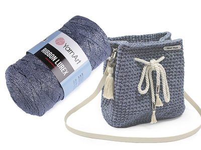 Špagety ploché Ribbon lurex 250 g YarnArt{% if product.brand.name %} – YarnArt{% endif %}