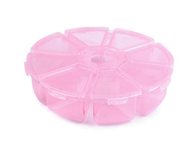Plastový box / zásobník Ø10 cm{% if variant.name %} – 2 růžová sv.{% endif %}