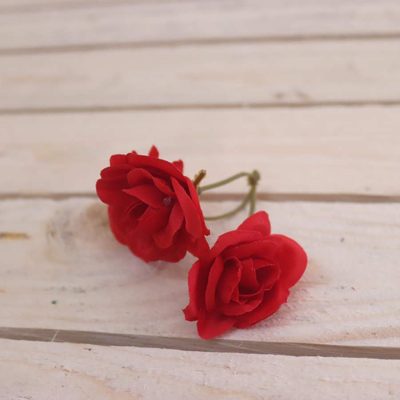 Květ růže, 24 ks červená 371224-08 - dia 4 x 2 / 8 cm{% if product.brand.name %} – Morex{% endif %}