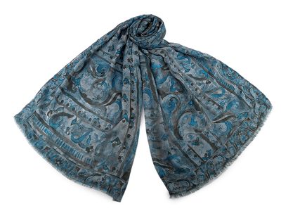 Letní šátek / šála 85x175 cm{% if variant.name %} – 3 tyrkys{% endif %}