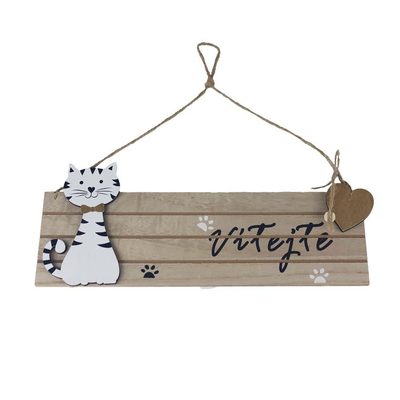 Cedule s kočkou - Vítejte D5070 - 30 × 12 x 1 cm{% if product.brand.name %} – Morex{% endif %}