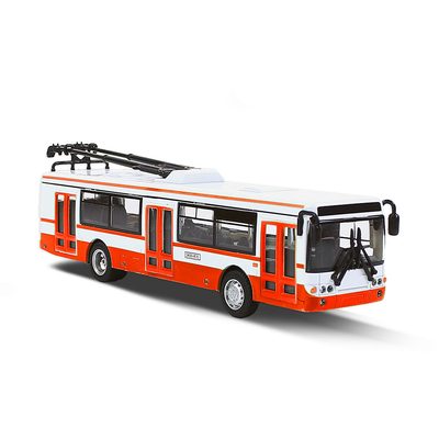 Unikátní kovový trolejbus 16 cm červený na zpětný chod v CZ obalu{% if product.brand.name %} – RAPPA{% endif %}