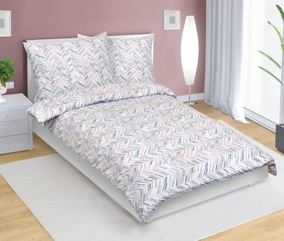 Povlečení bavlněné Šedá,Bílá,Modrá,Lososová 90/872{% if product.brand.name %} – Bellatex{% endif %}
