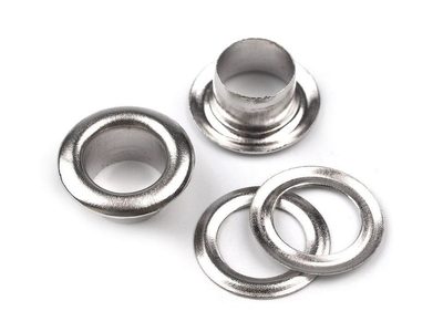 Průchodky s podložkou vnitřní Ø6 mm / vnější Ø11 mm - 20 párů{% if variant.name %} – 2 nikl{% endif %}