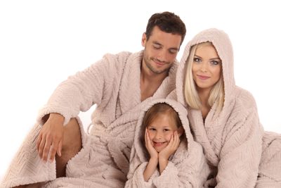 Bavlněný župan Athena s kapucí oříškový 31 16 8151 – fotka 4