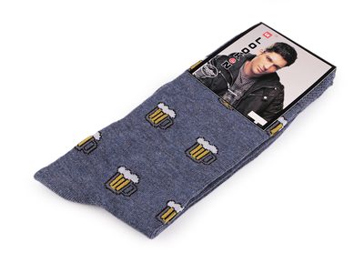 Pánské bavlněné ponožky pivo{% if variant.name %} – 20 (vel. 39-42) modrá jeans{% endif %}