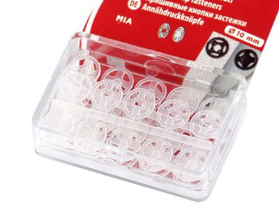 Plastové patentky Ø7 mm - Ø15 mm na blistru{% if variant.name %} – 4 (10 mm) transparent{% endif %}