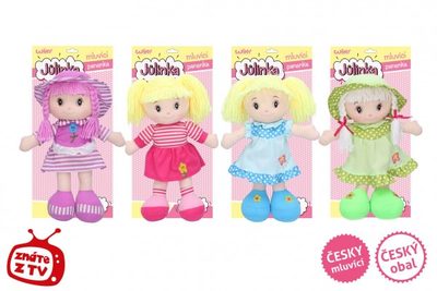 Panenka Jůlinka hadrová plyš 40cm česky mluvící 4 druhy na kartě{% if product.brand.name %} – Wiky{% endif %}