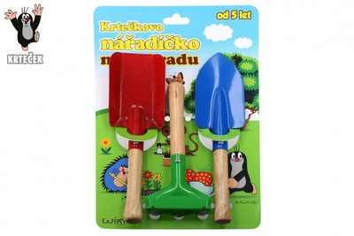 Nářadí zahradní Krtek kov/dřevo 3 ks na kartě 19x28x3cm{% if product.brand.name %} – Wiky{% endif %}