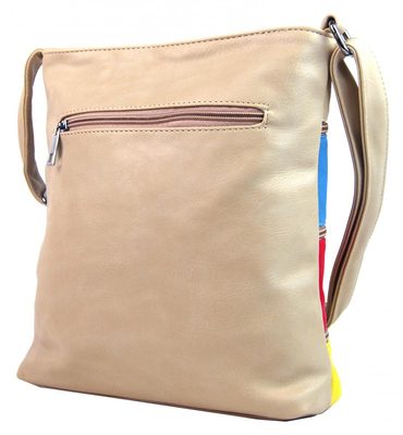 Kožená malá dámská crossbody kabelka tmavě modrá-hnědá